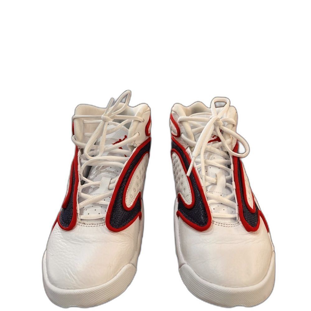 Air Jordan OG USA Red White Blue Leather Mid Top Sneakers Womens 8 Retro Nike 39 - Picture 2 of 8